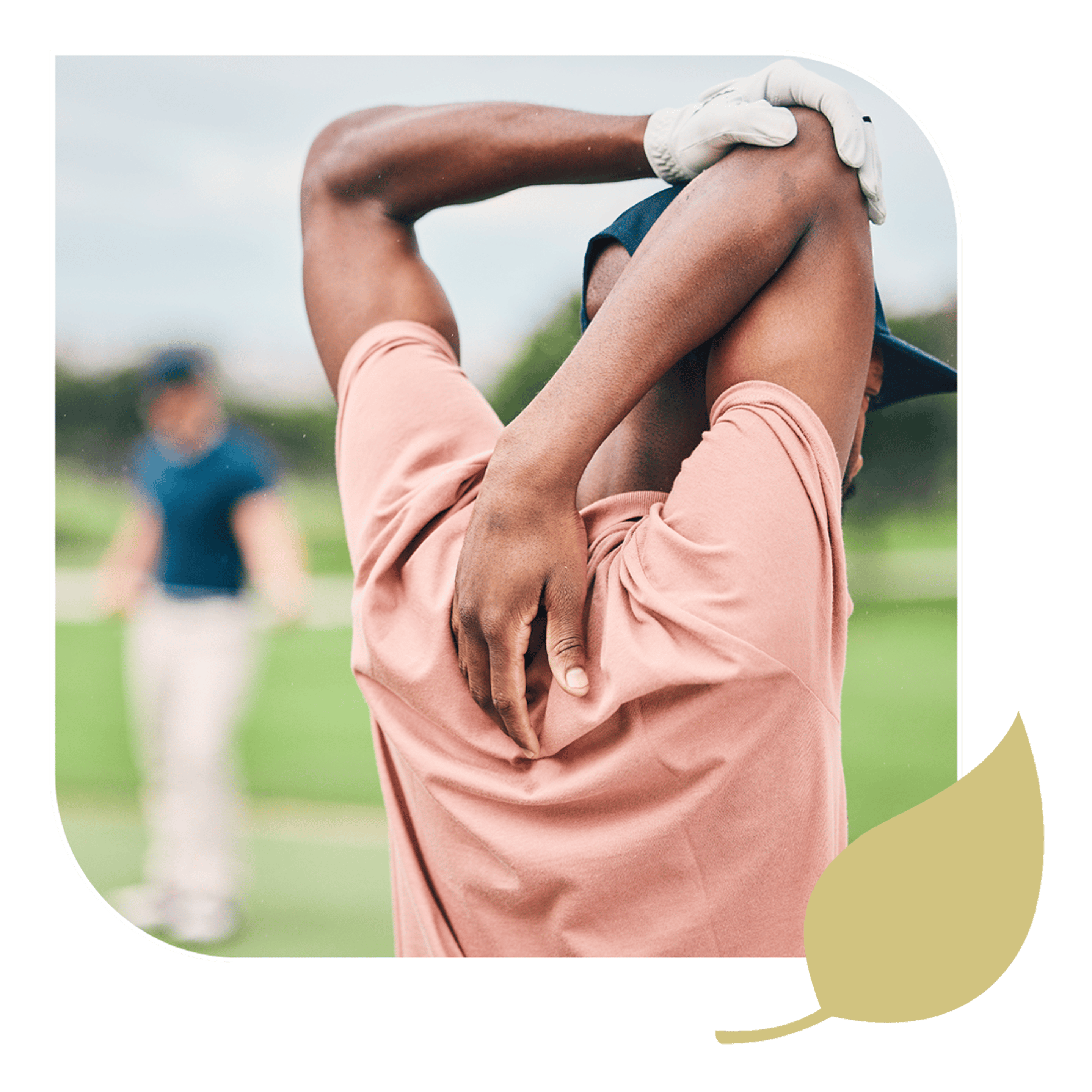 Man performing an elbow stretch for joint pain relief.